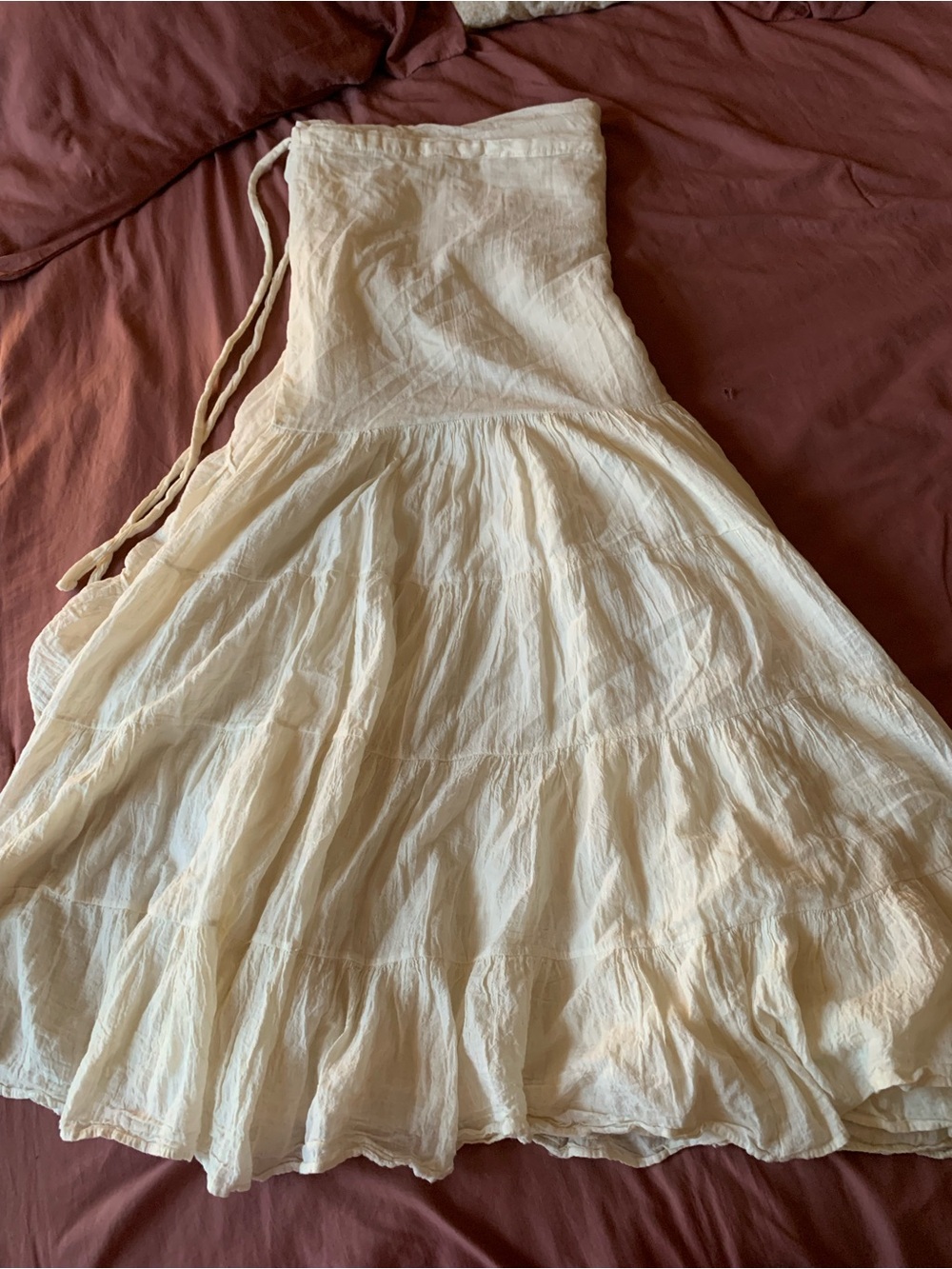 Women's Cream wrap skirt
